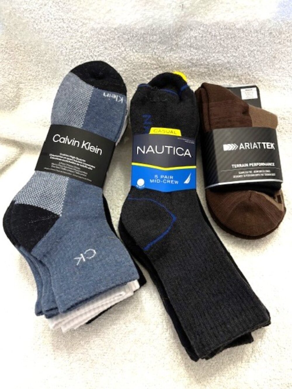 Ariat Ariatek, Nautica Casual Mid-Crew & Calvin Klein High Quarter 13-pr socks